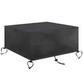 30inch*30inch*12.5inch Waterproof and Sunproof Square Fireplace Cover, 420D Thick Oxford Fabric, Outdoor Patio Dust Cover, Black Fireplace Protec