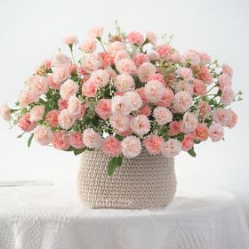 2 pcs Artificial Flowers; Fake Hydrangeas; Wedding Routes Silk Flowers Vase For Home Furnishings Hotel Decorations Valentine's Day Gifts Mother's (Color: pink, Quantity: 2 pcs 40heads)