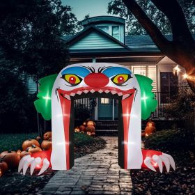 Halloween Outdoor Decorations, Blow Up Yard Decorations, Built-in LED Lights Décor for Indoor Home Party Garden Lawn Store, 5.9FT Pumpkin Ghost (Style: Clown Archway)